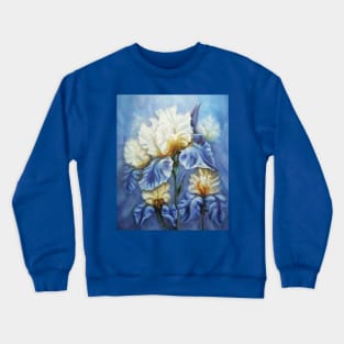 Irises Oil Painting 2 Crewneck Sweatshirt